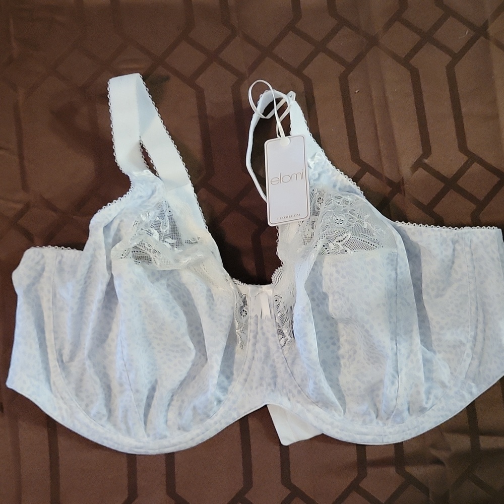 Elomi Bra- White & Silver (44I)